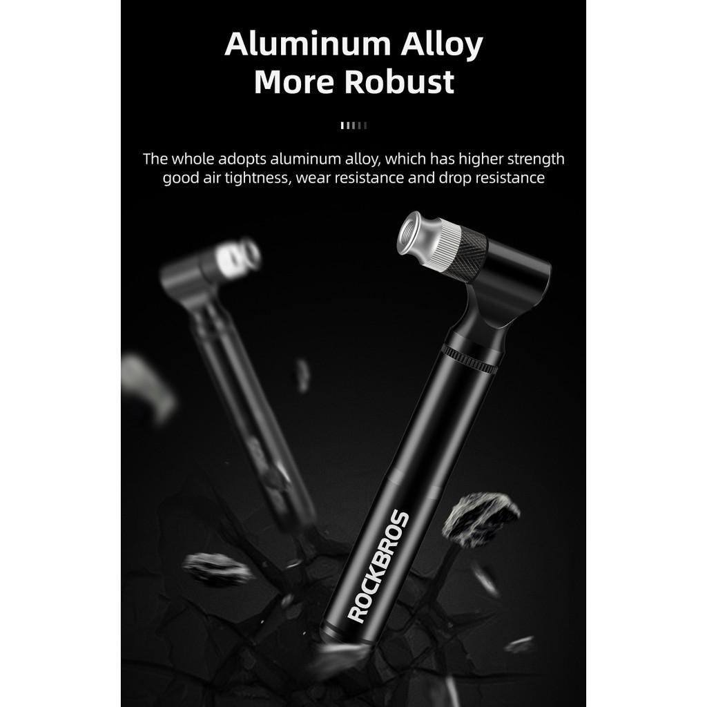 Rockbros Bomba Manual De Alumínio Portátil 130 Psi Para Bicicletas De Montanha