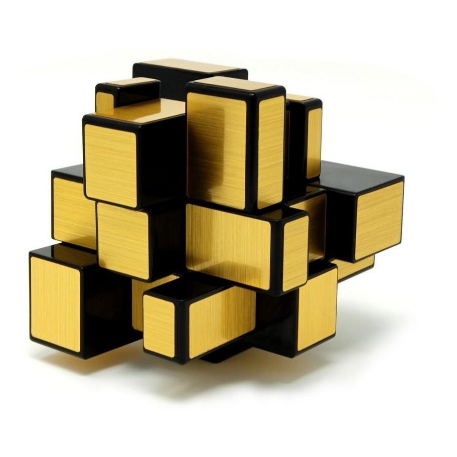 Mirror Blocks 3x3 Qiyi Dourado Shape Mod Adesivado