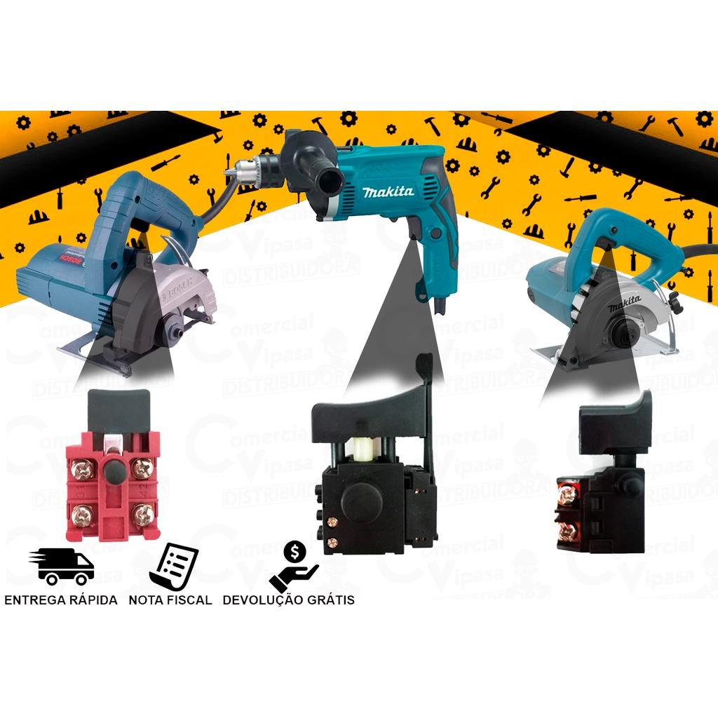 Interruptor De Gatilho P/Serra Mármore E Furadeira Bosh/makita Tools Carbon