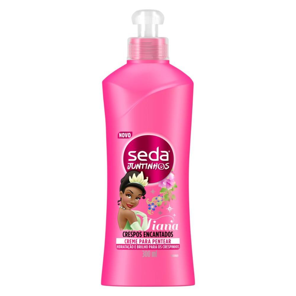 Creme Para Pentear Seda Infantil Tiana Juntinhos Crespos Encantados Com 300ml