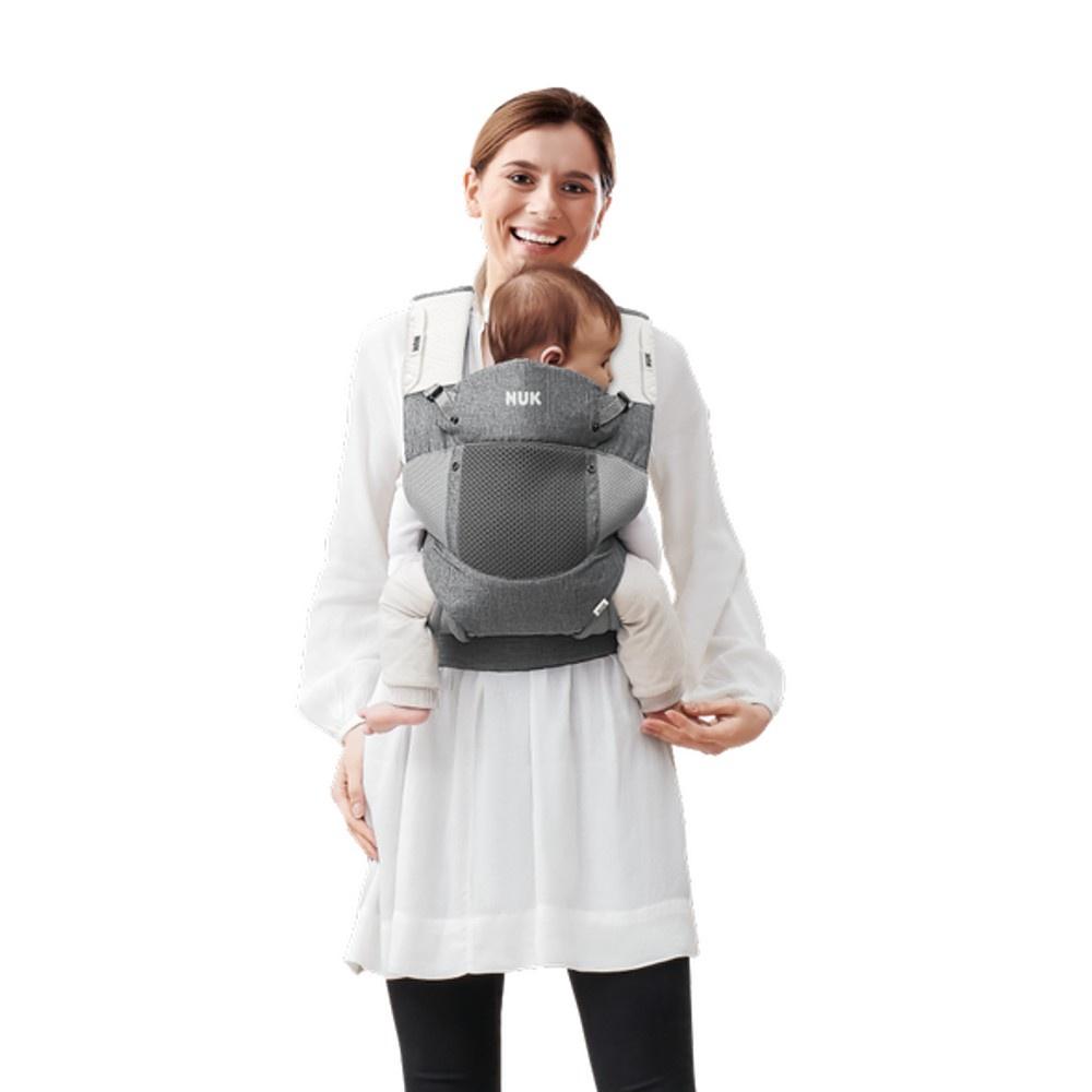 Canguru Ergonômico P/Bebê Comfort 3 Posições 15kg Cinza Nuk