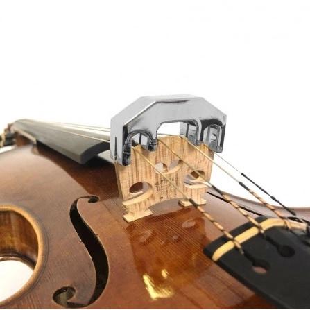 Surdina Para Violino 4/4 Metal Modelo Garfo Dourada Ou Prata