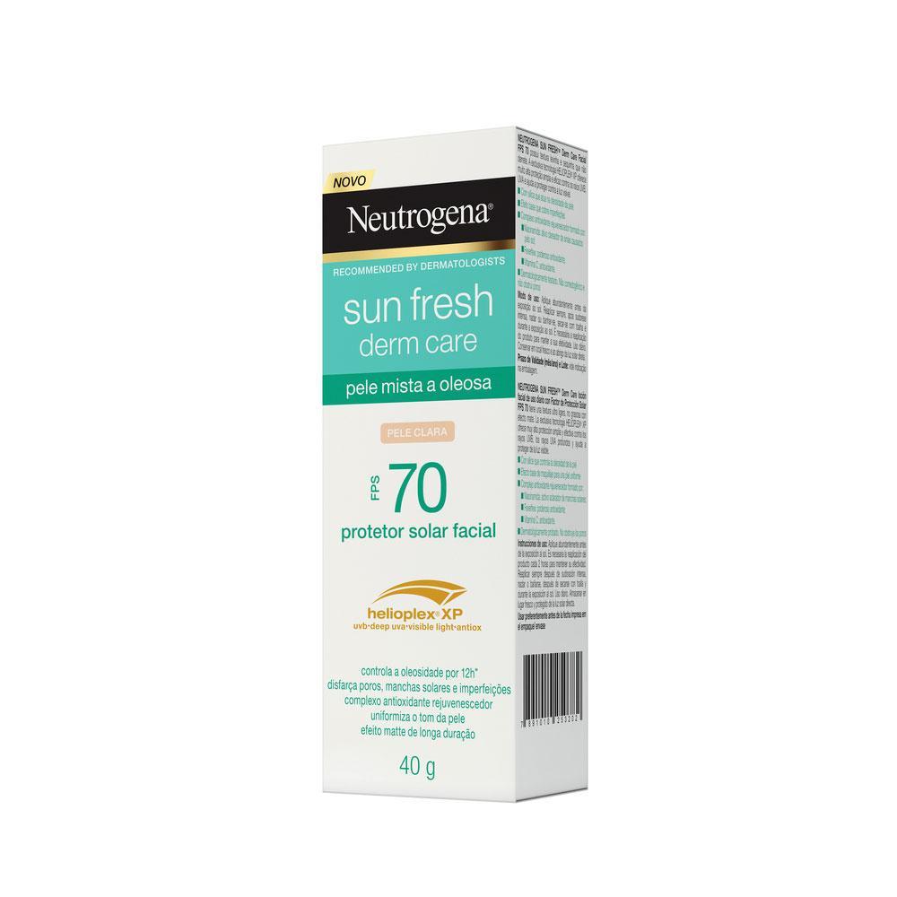 Kit 2 Protetor Solar Neutrogena Sun Fresh Oily Skin Pele Clara FPS 70