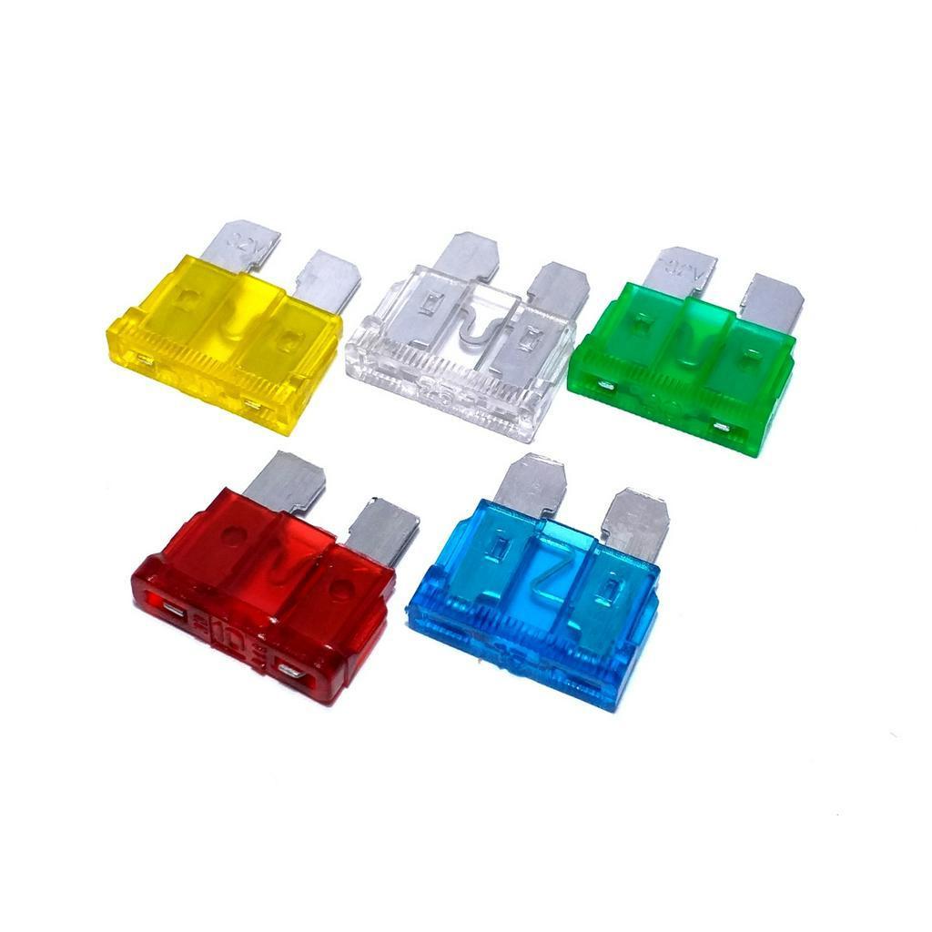 Fusível Lamina Automotivo 10A 15A 20A 25A 30A Amperes Kit 50 Fusíveis Carro Veiculo Misto Veicular Fusivel