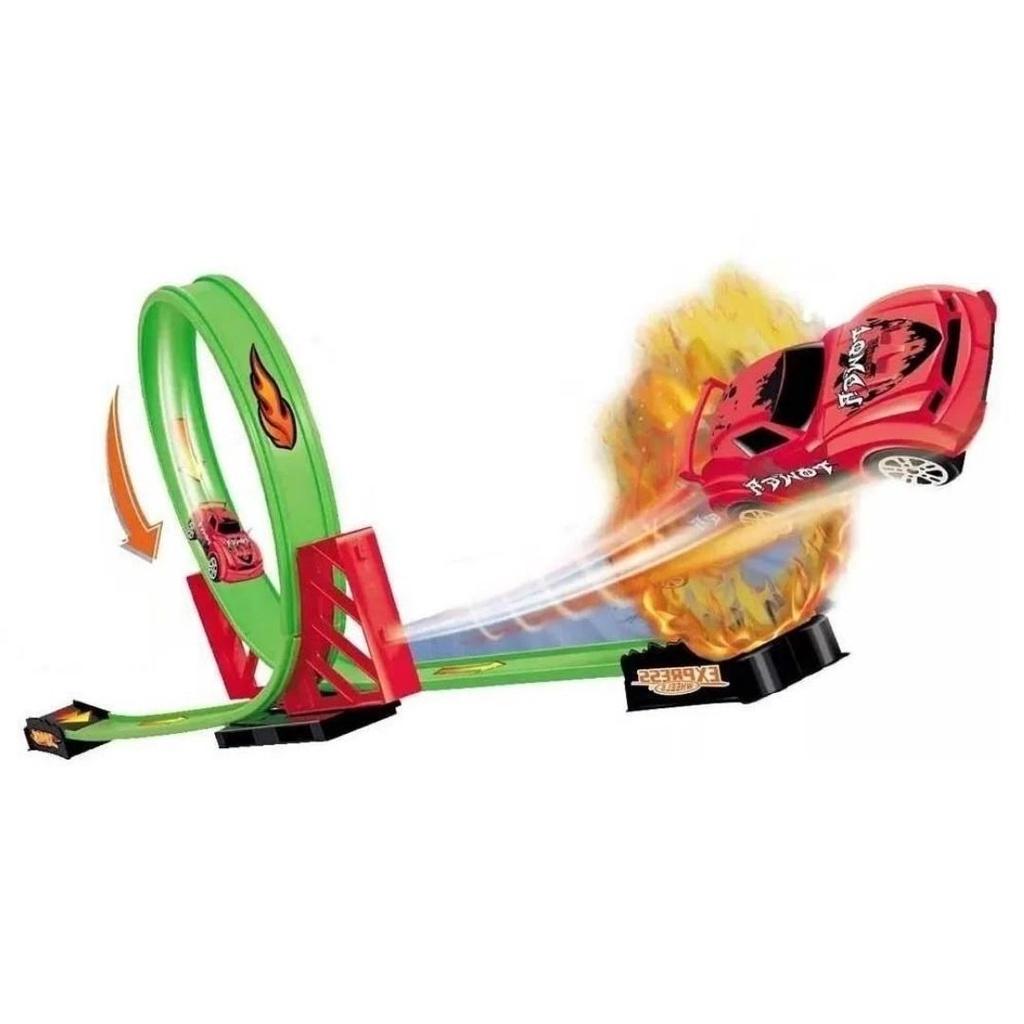 Pista Single Loop Multikids Br1017 Com 1 Carrinho E 12 Peças Express Wheels