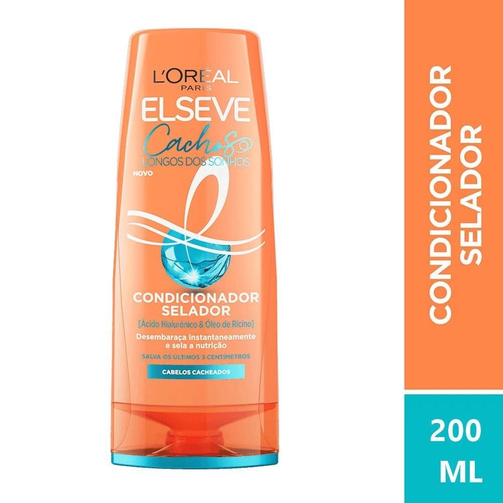 Kit Elseve Cachos Longos Dos Sonhos Shampoo + Condicionador + Creme Noturno - 3 Itens