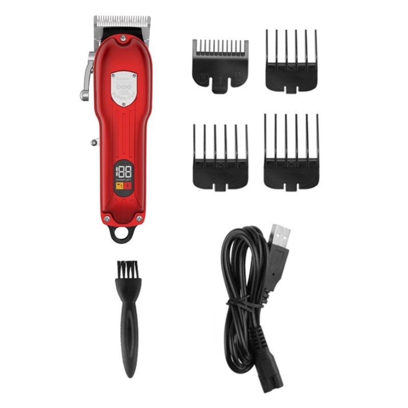 Cortador De Cabelo Profissional Kemei Elétrico Máquina De Corte Recarregável