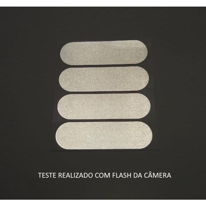 Kit Adesivos Refletivo Capacete Moto Cor Preto Original