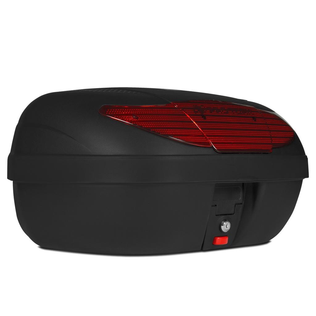 Baú De Moto Bauleto PRO Tork 45 Litros Com Lente Vermelha