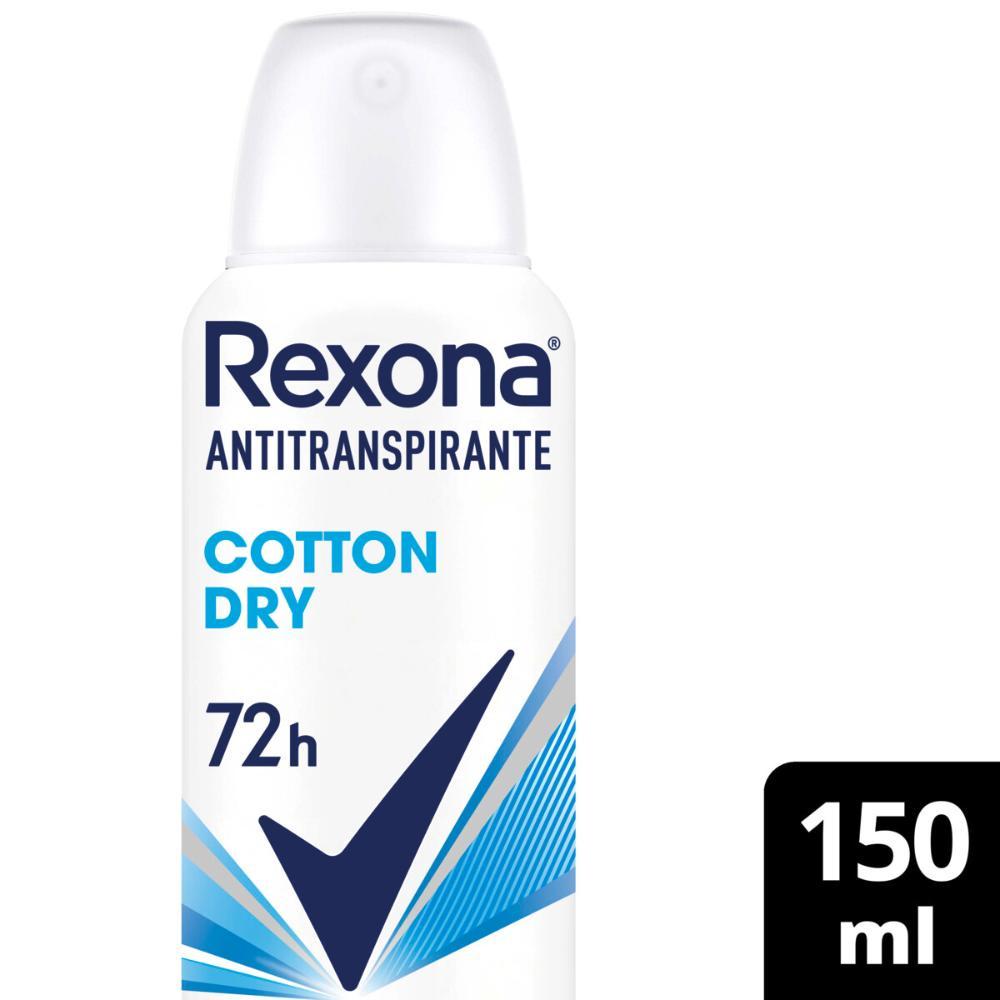 Kit Com 3 Desodorantes Antitranspirantes Aerosol Feminino Rexona Cotton Dry 72 Horas 150ml Cada