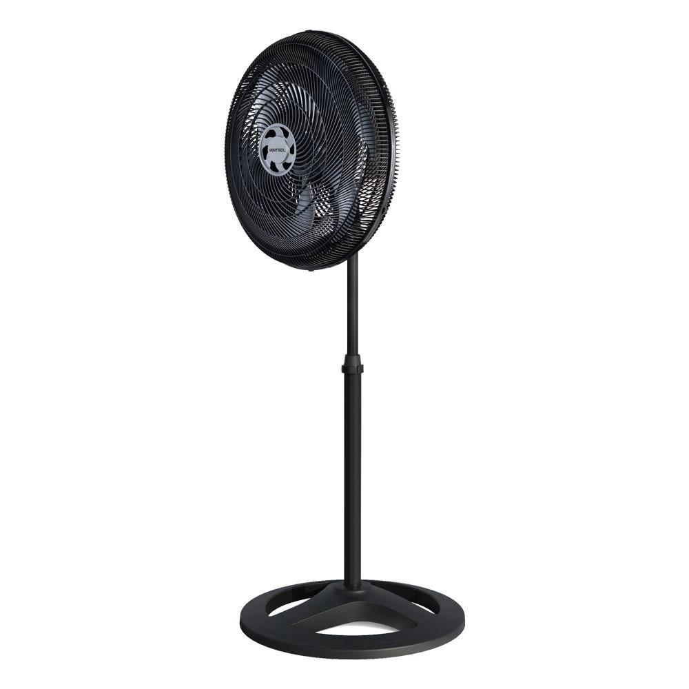 Ventilador De Coluna Ventisol Turbo 6 Pás 50cm 3 Velocidades Oscilante Preto