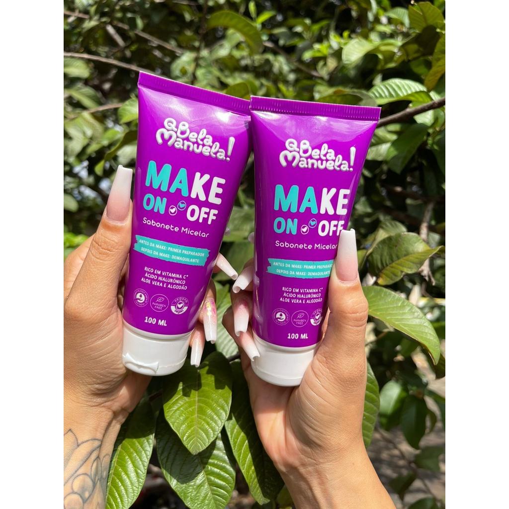 Sabonete Facial Micelar Make On- Off 100ml Q Bela Manuela