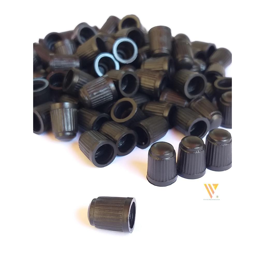 Kit 10 Tampinha Plástica Bico Pneu Moto Carro Bicicleta - Tampa Válvula Premium
