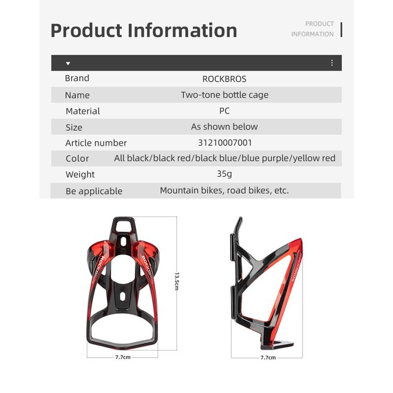 Rockbros Gaiola De Garrafa Mtb Colorida De Água De Estrada Suporte Para Acessórios Bicicleta