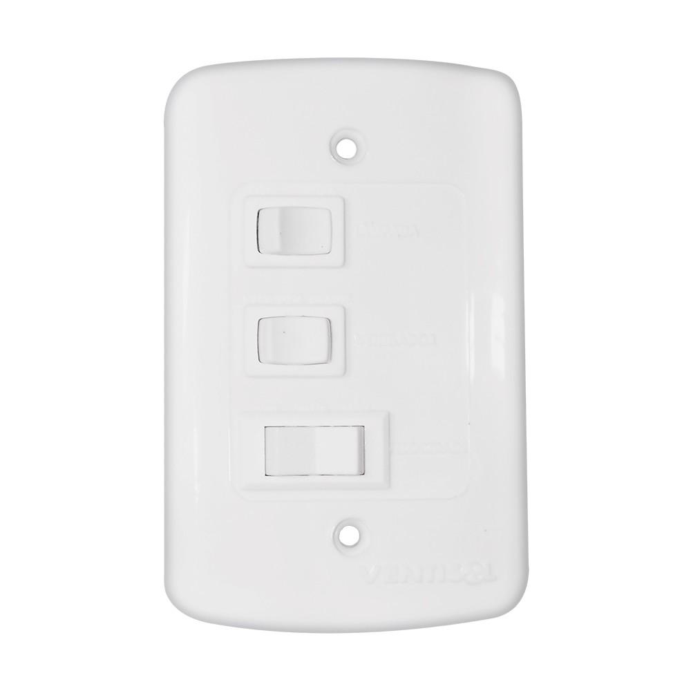 Ventilador De Teto Ventisol Fênix Branco Silver 3 Pás 02 Lâmpadas LED Inclusas - 220v