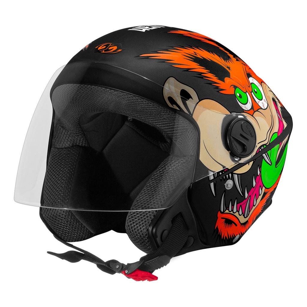 Capacete Masculino Feminino Aberto De Moto Urbano Motoboy New Liberty 3 Coyote Pretofosco PRO Tork