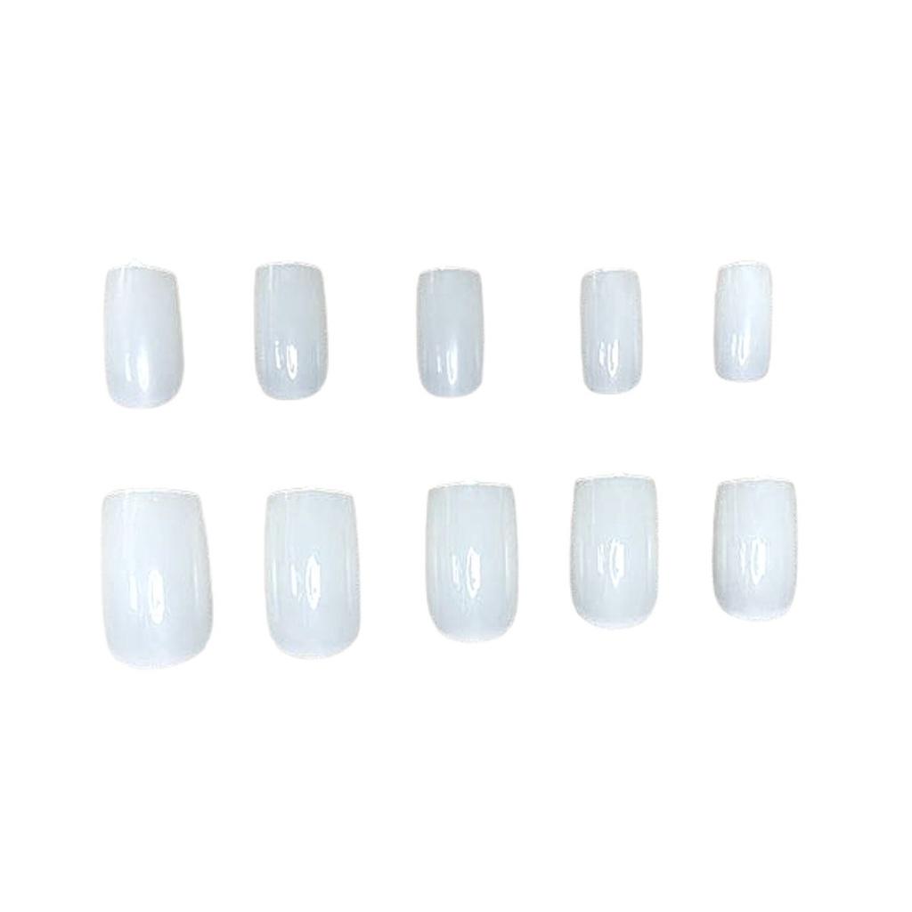2 Kit Com 100 Unhas Postiças Nails Quadrada Natural Estojo