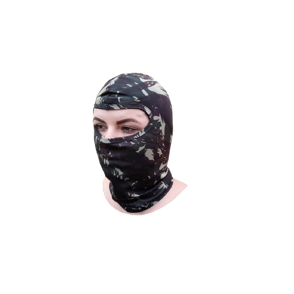 Kit 2 Touca Ninja Balaclava Mascara Camuflada Touca Preta Paintball Airsoft Verde Motoboy