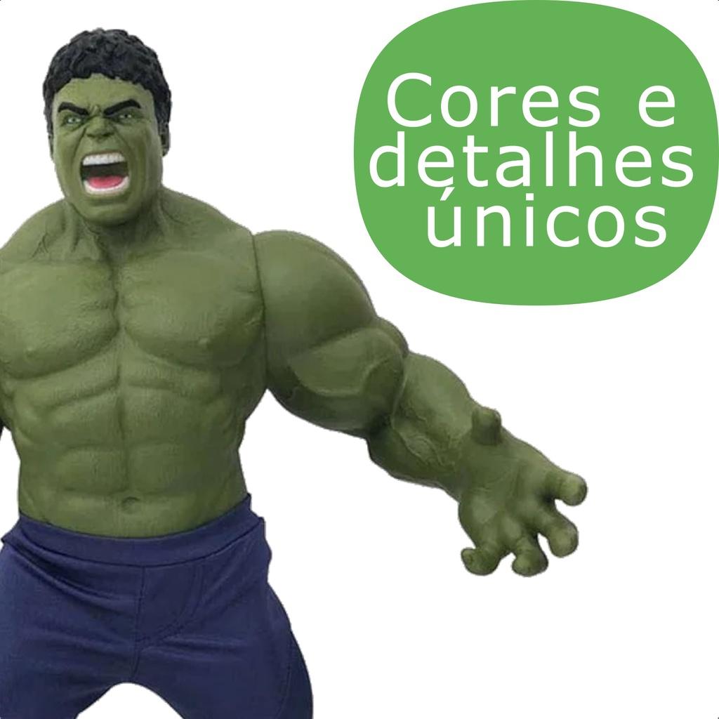 Boneco Hulk End Game Articulado Gigante 50CM Cores E Detalhes Únicos +de 3 Anos Vingadores Mimo Toys