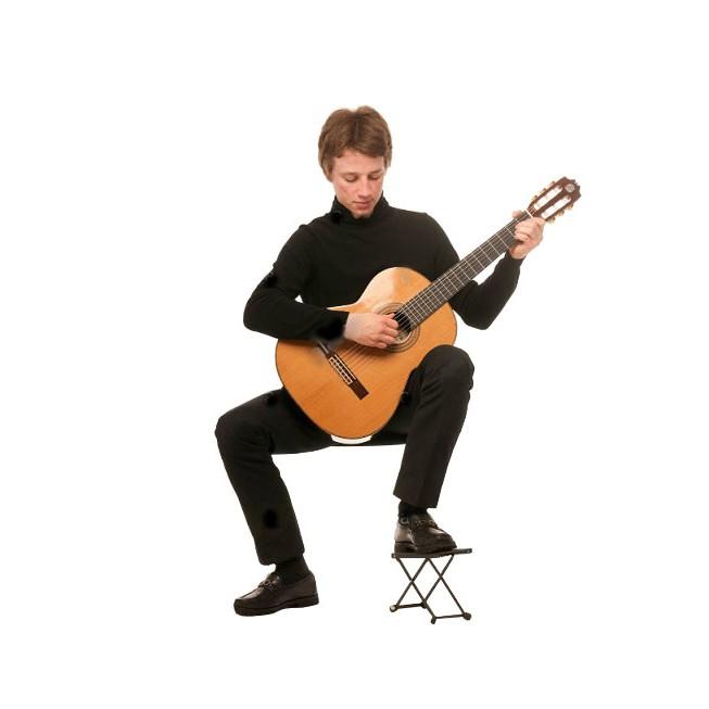 Apoio Descanso De Pé Para Violão Guitarra Viola Com Regulagem + 3 Palhetas