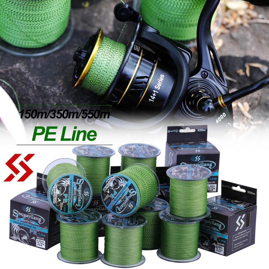 Linha De Pesca Multifilamento Sougayilang Smooth 4 Strands 150m/350m/550m 0.14mm-0.40mm