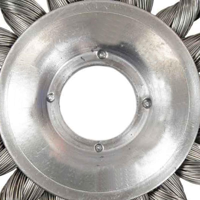 Escova De Aço Carbono Circular Torcida 4 Pol 100 Mm Rosca M14 Mtx
