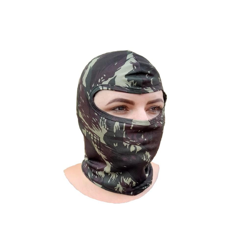 Kit 5 Touca Balaclava Ninja Mascara Camuflada/Airsoft Paintball/Verde/Moto Motoboy Motqueiro