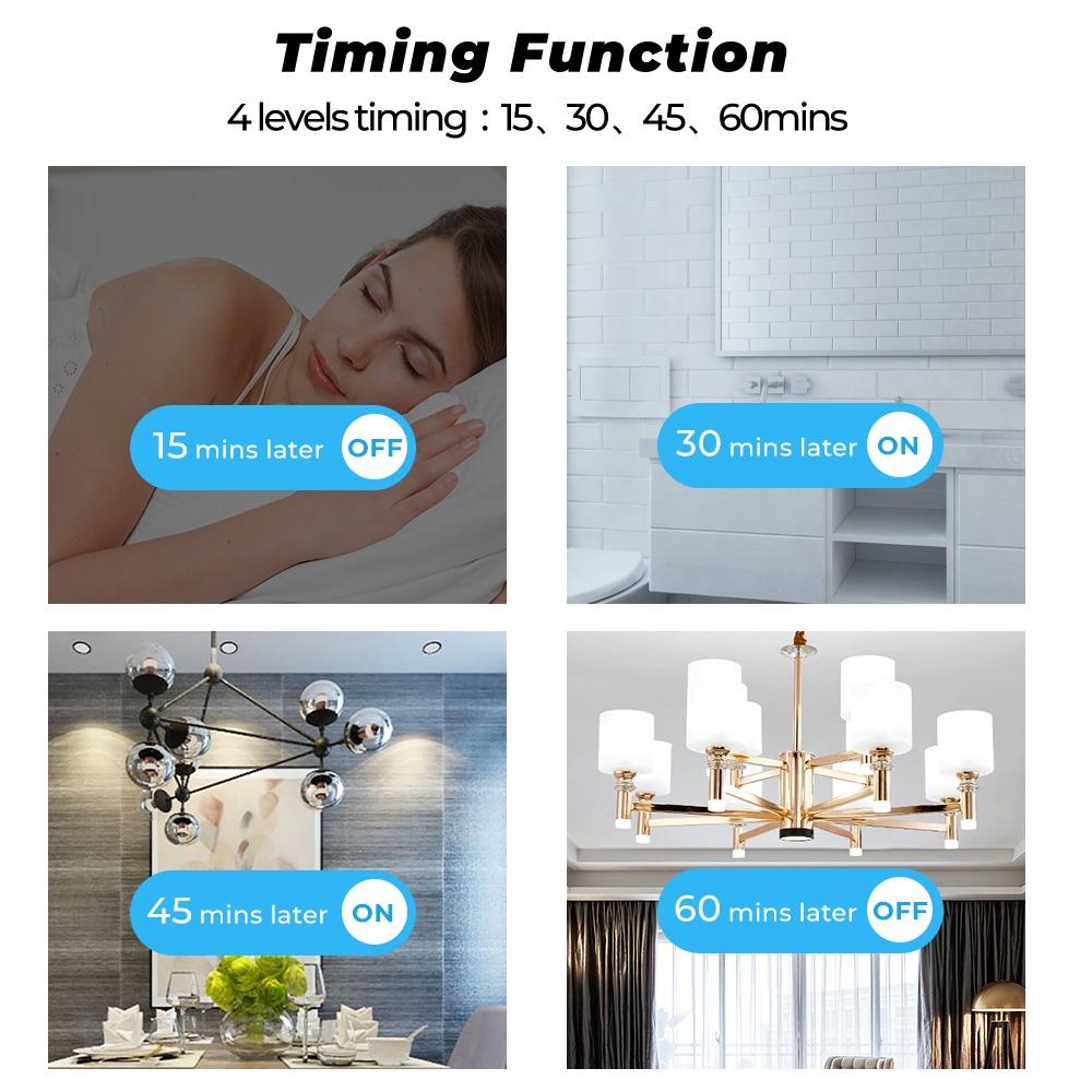 Smatrul 16A Mini 2 Way Smart Home Wireless Touch Switch Light Module Breaker Electrical 433mhz Remote Control Glass Screen Wall Panel On Off LED Lamp