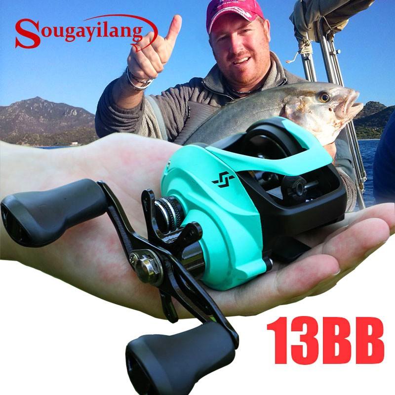 Carretilha De Pesca Sougayilang Left Hand Right Hand 12+1 Ball Bearings 7.2 1 Gear Ratio MAX Drag 14kg