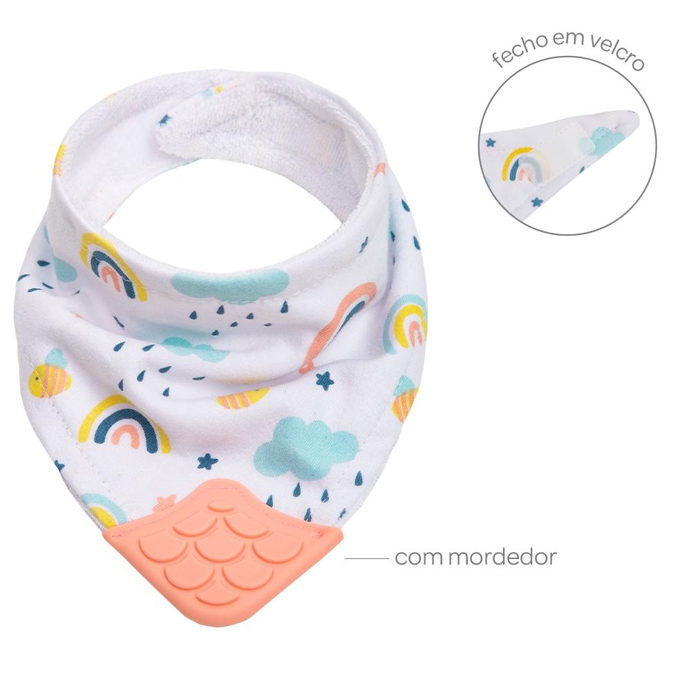 Bandana Infantil Com Mordedor Arco-iris E Abelha 15283 - Buba