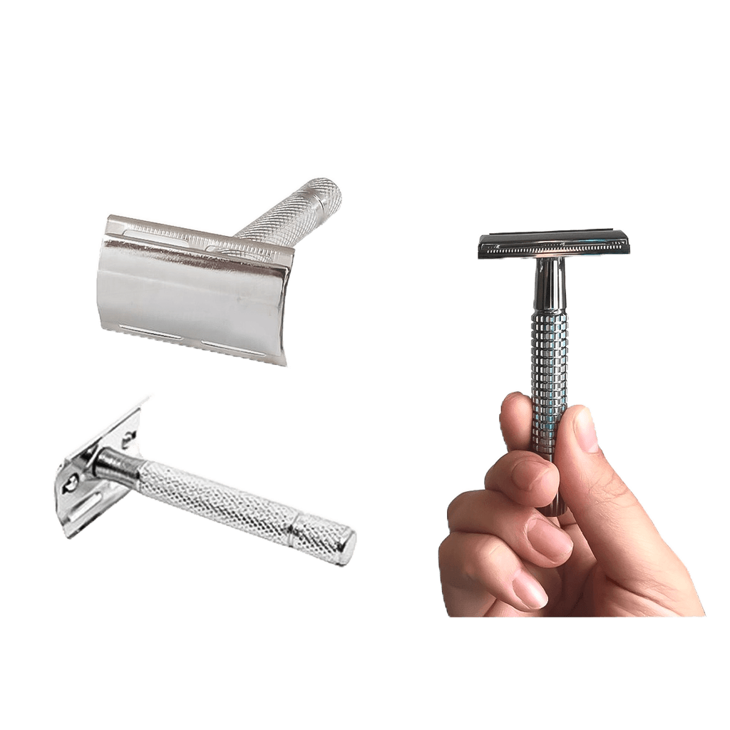 Aparelho De Barbear Retrô Clássico De Metal Navalha Gilete Profissional Manual Para Depilação