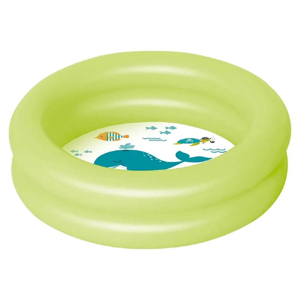 Banheira Piscininha Inflável Escorregador 28 Litros Verde 001780 - Mor