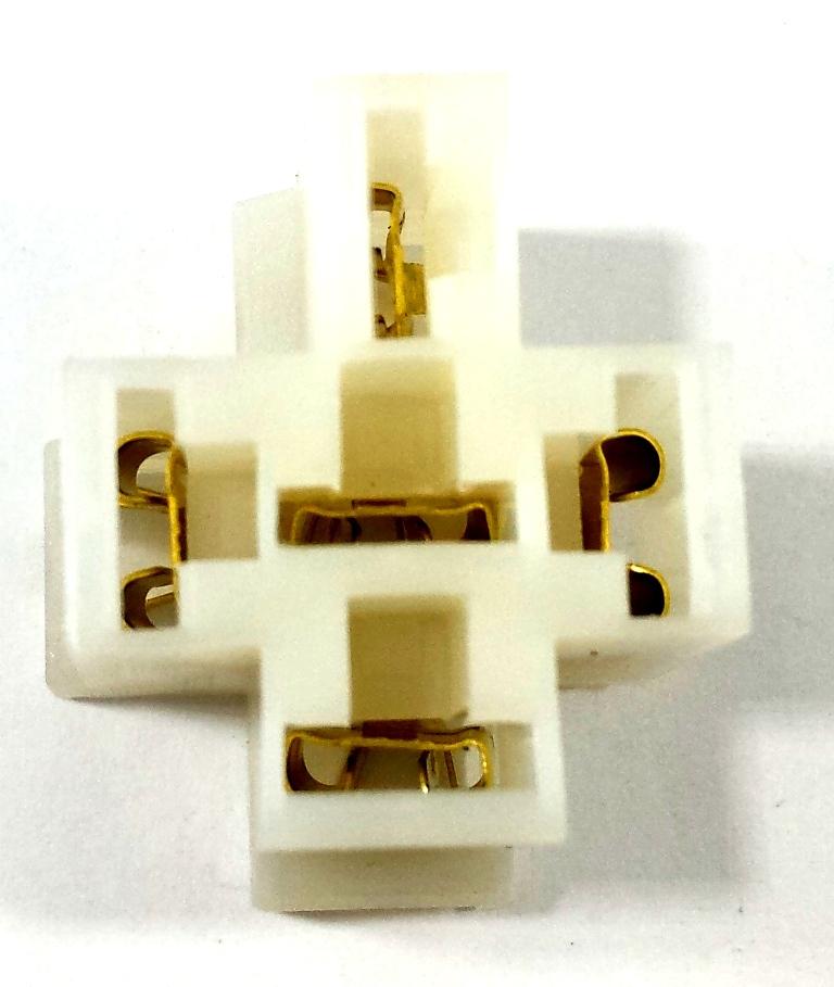 10 Conjunto Conector 5 Vias Branco Com Terminal P Rele 4 Ou 5 Pinos Capa Para Relê Fêmea