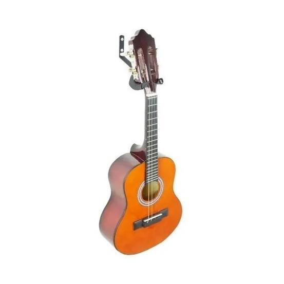 Suporte De Parede Instrumentos Musicais Violão Cavaco Guitarra Baixo Viola Articulado Am + 3 Palhetas
