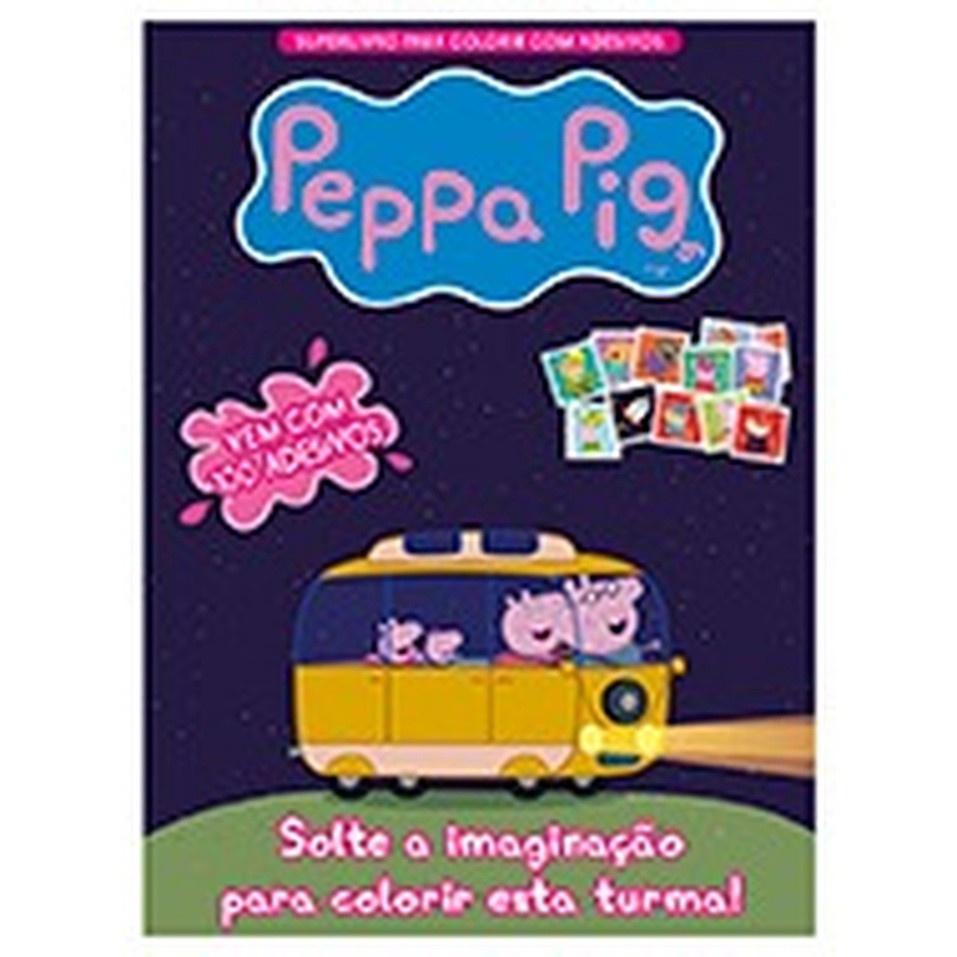 Peppa Pig - Superlivro Para Colorir Com Adesivos