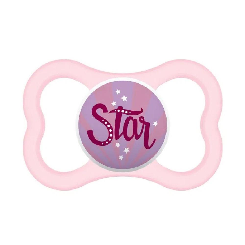 Kit 2 Chupetas Bico De Silicone Air 6m+ Rosa - Mam