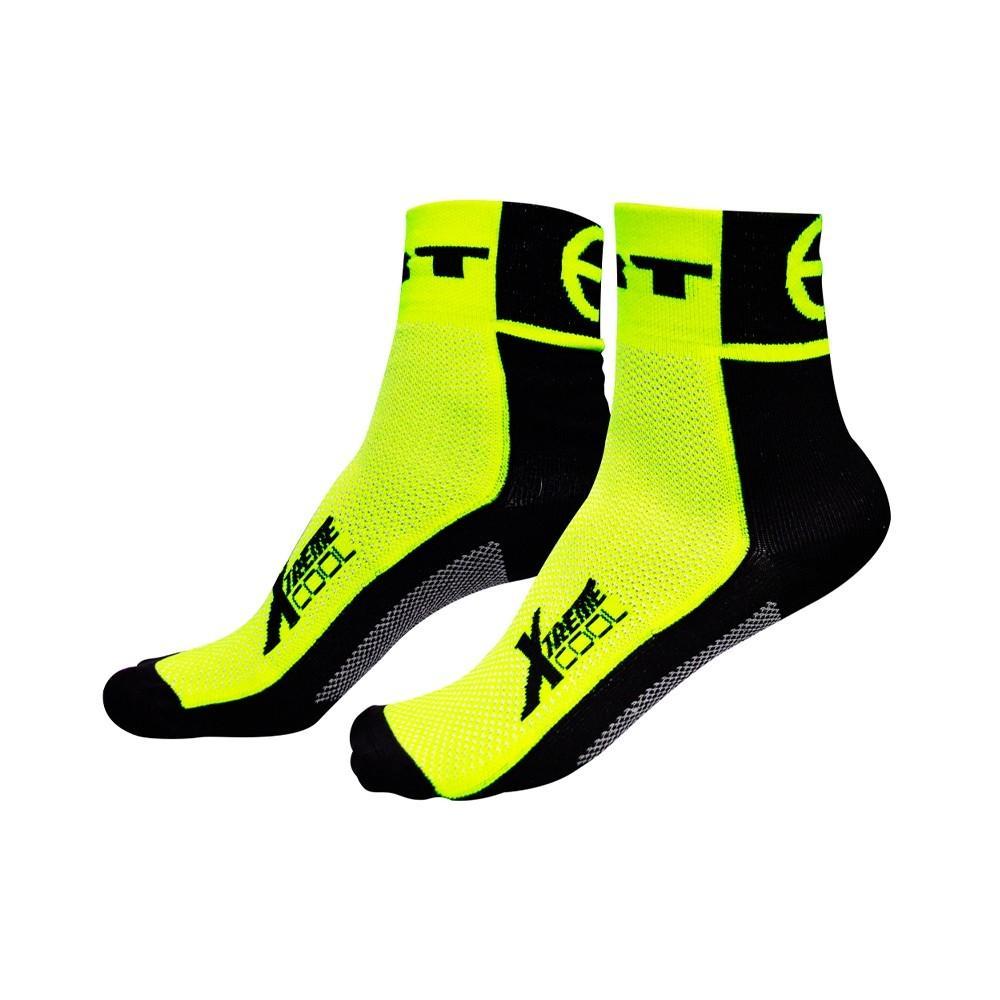Meia Cano Longo Ert Amarelo Flúor