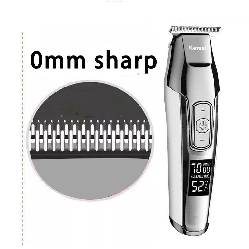 Kemei 5027 Barber Professional Hair Clipper Lcd 0mm Ondulado Barba Cabelo Trimmer Men Cortador De Cabelo Elétrico Máquina De Corte