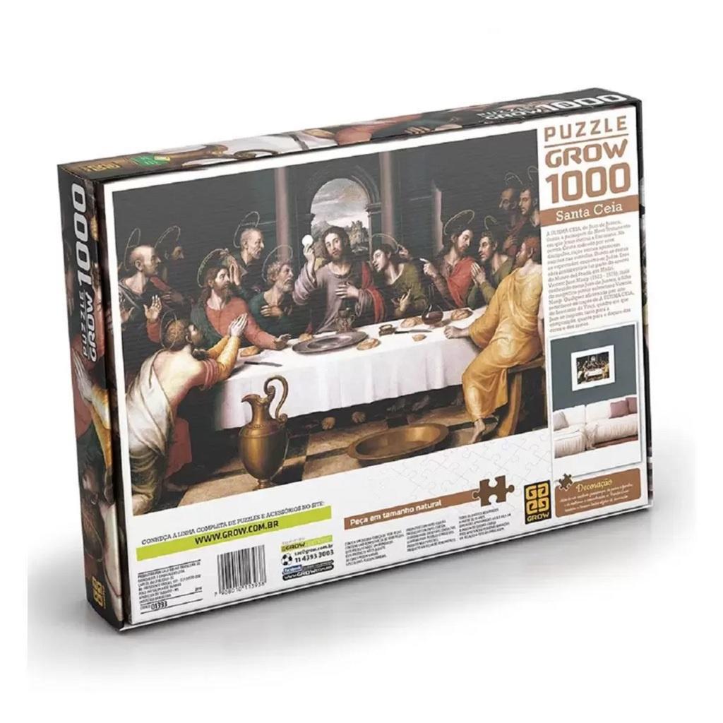 Quebra Cabeça Puzzle 1000 Peças Santa Ceia 01393 - Grow