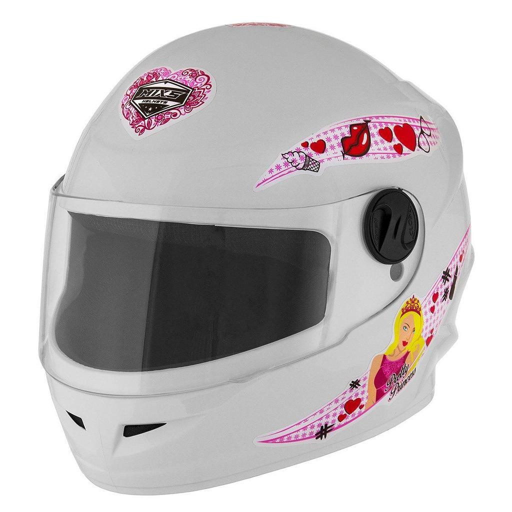 Capacete Infantil De Moto Integral Fechado Mixs Start Selfie Para Criança Tamanho 54