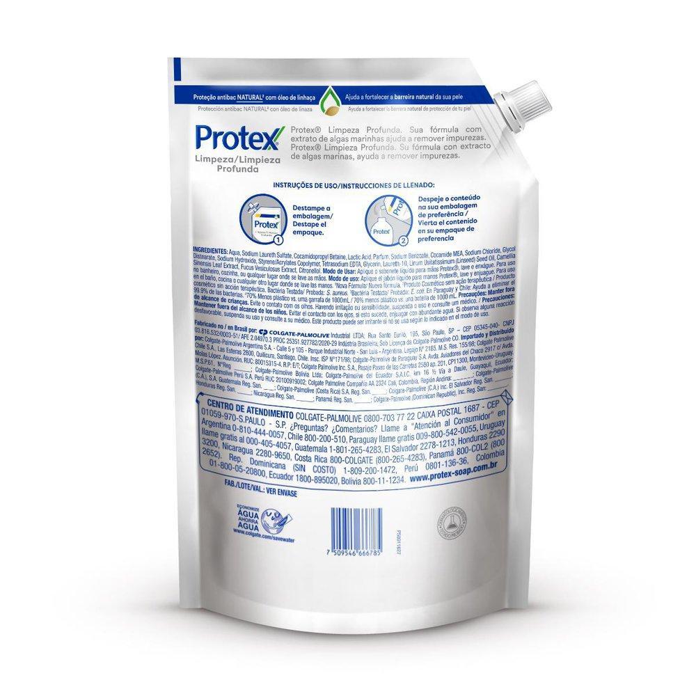 Refil Sabonete Líquido Protex Limpeza Profunda 900ml