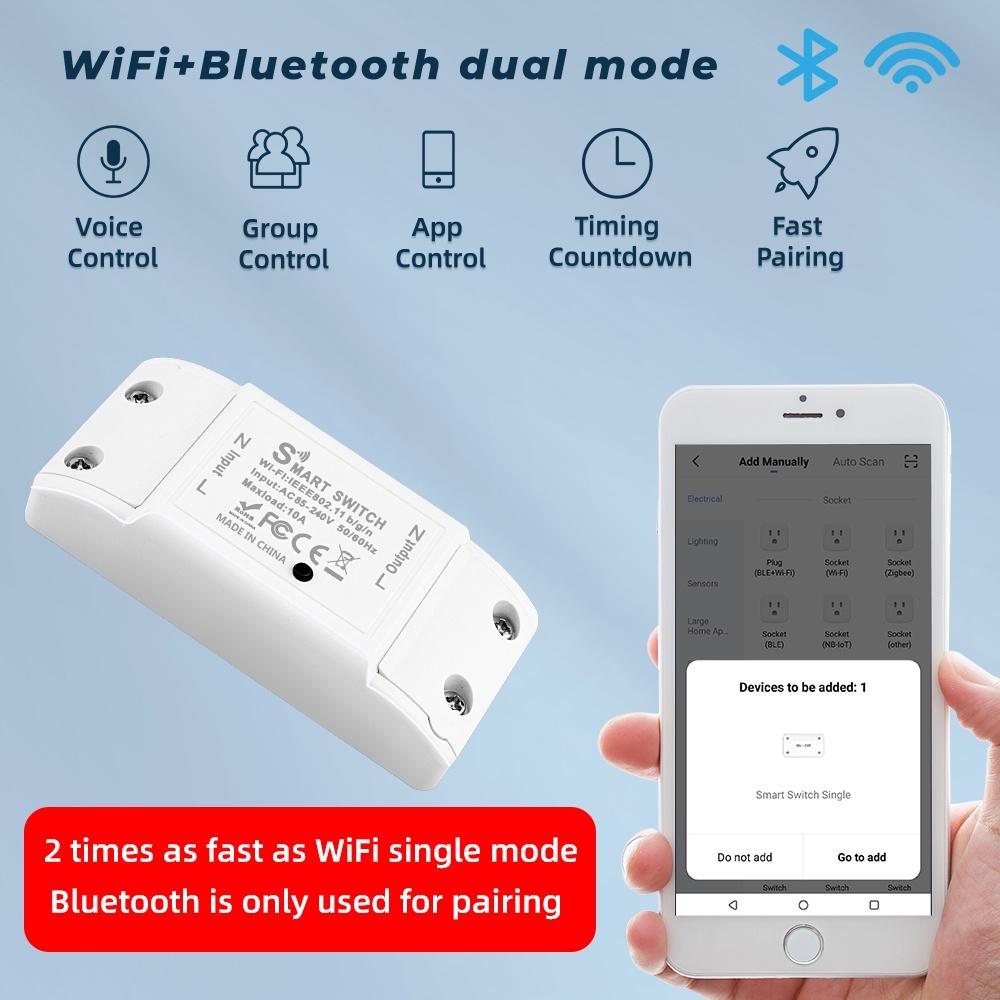 Smatrul Tuya Switch Smart Life App Wifi Voice Relay Controller Timer Module Google Home Amazon Alexa Rokid 110V 220V 10A