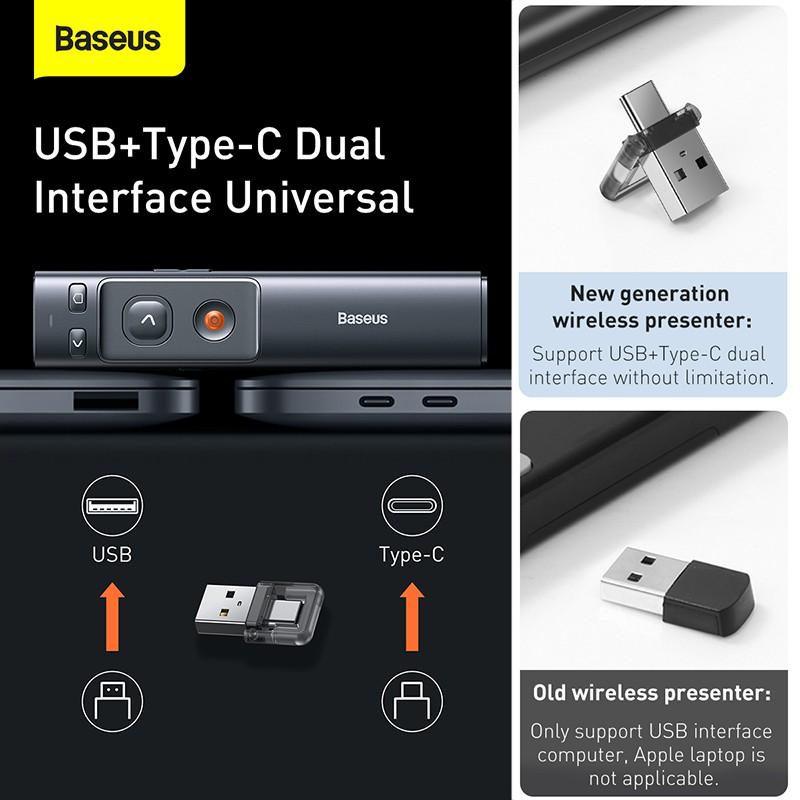 Baseus 2.4ghz Usb-a Recarregável Laranja Dot Presente Para Controle De Escritório/Ios