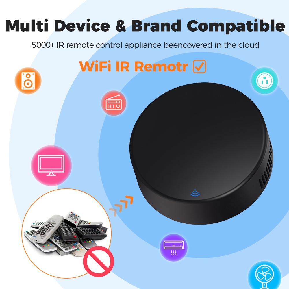 Smatrul Tuya Smart Ir Controle Remoto Sensor De Umidade Temperatura Ar Condicionado Ventilador TV Dvd Voice Alexa Google Live