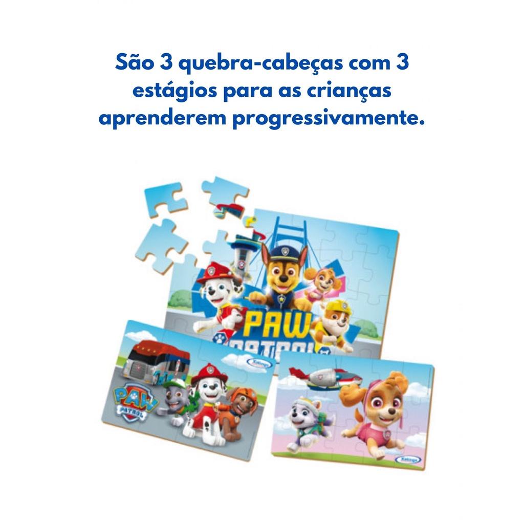Quebra-cabeça Infantil Progressivo Patrulha Canina 53 Peças Mdf Xalingo - 1383.2