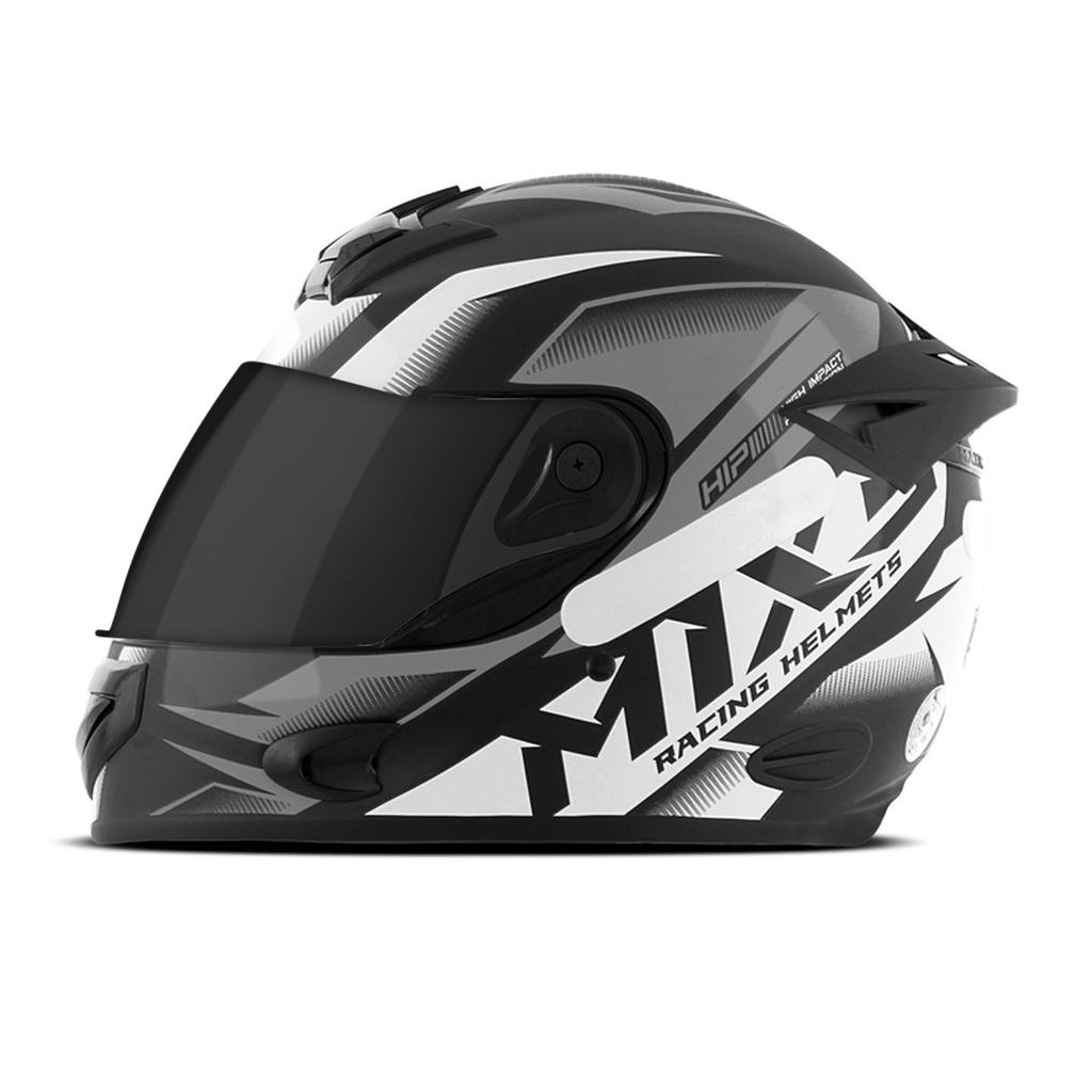 Capacete Fechado Moto Integral Masculino E Feminino Mixs Mx2 Storm Fosco Com Viseira Fumê