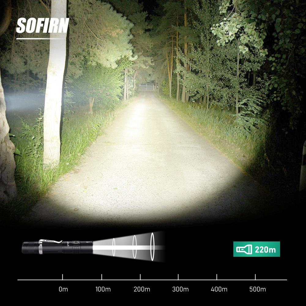 Sofirn SP31 V2.0 Lanterna Ao Ar Livre Tática Super Brilhante 1200 Lumen 5000k Luz LED Para Camping Caminhadas