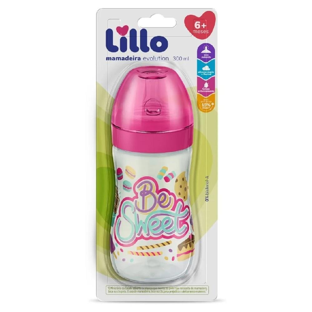 Mamadeira Super Evolution Divertida Rosa 300ml - Lillo