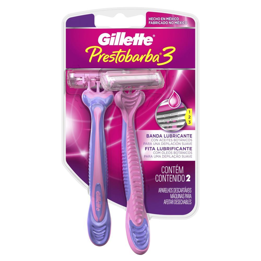 Aparelho De Depilar Descartável Feminino Gillette Prestobarba3 - 2 Unidades