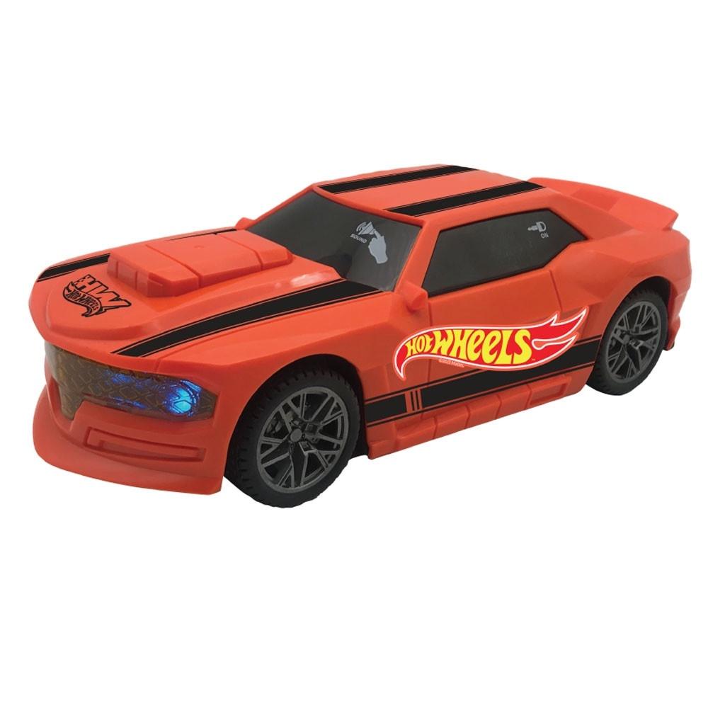 Hot Wheels Carro Flash Laranja Com Luz E Som Multikids